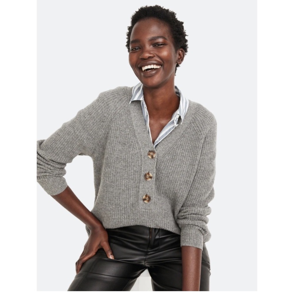 Madewell Lyle henley ribbed sweater